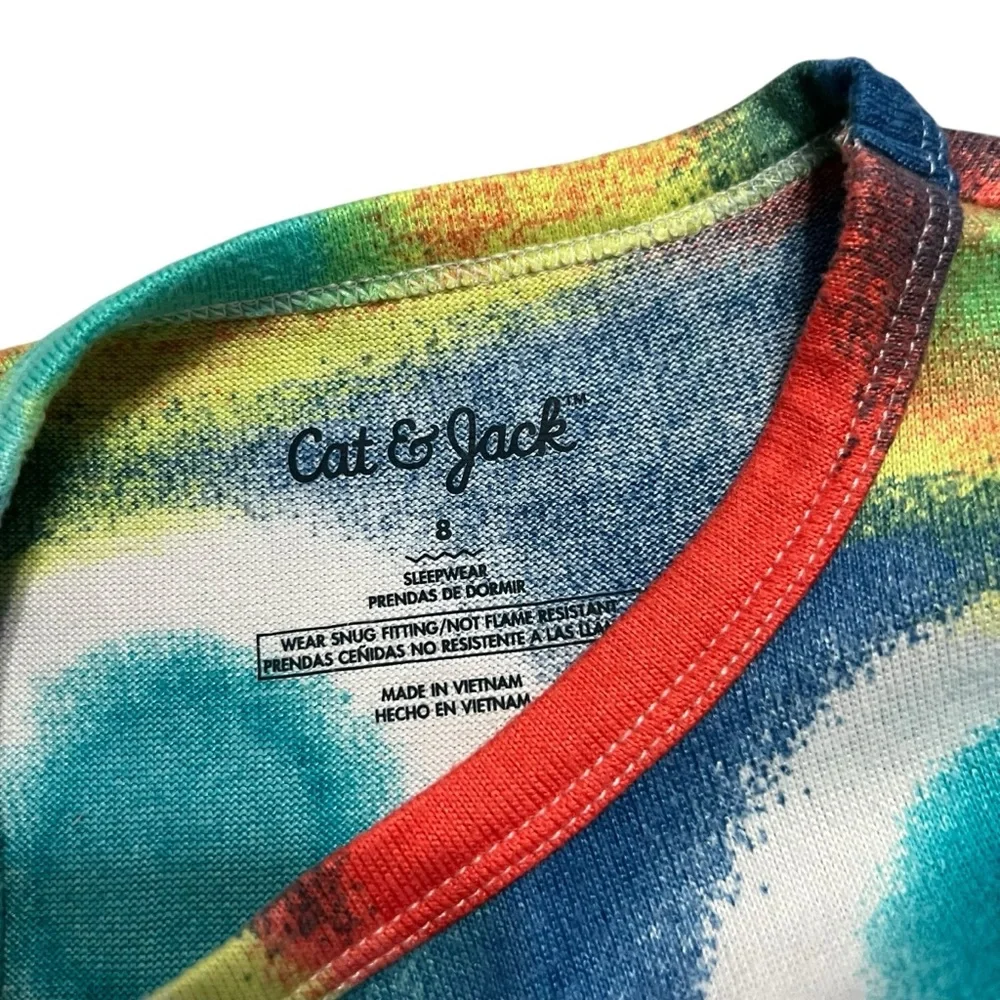 Cat & Jack 8Y Colorful Splatter Print Pajamas Set